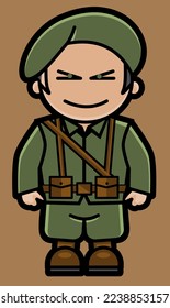 soldier in uniform and beret