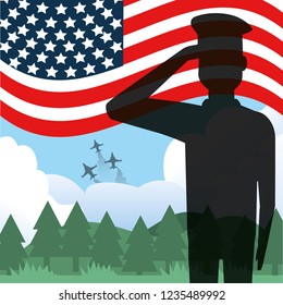 Soldier of usa design