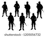 Soldier vector black Style.
