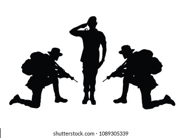 5,256 Soldiers Group Silhouette Images, Stock Photos & Vectors 