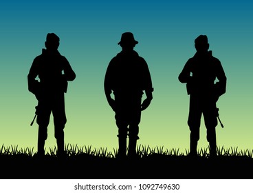 Soldier vector black Style.
