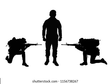 Soldier vector black Style.
