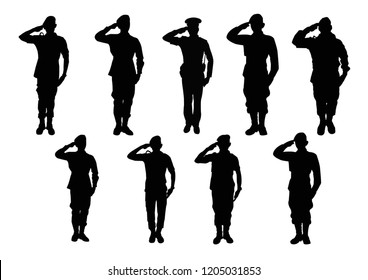 Soldier vector black Style.