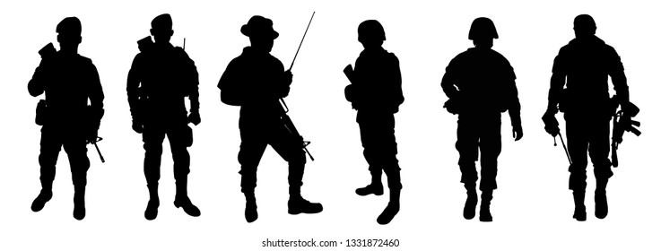 Soldier vector black Style. 