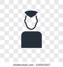 Soldier vector icon isolated on transparent background, Soldier logo concept