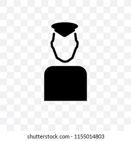 Soldier vector icon isolated on transparent background, Soldier logo concept