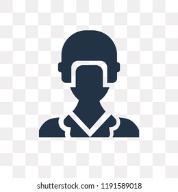 Soldier vector icon isolated on transparent background, Soldier transparency concept can be used web and mobile