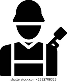soldier vector illustration isolated on a transparent background. glyph vector icons for concept or web graphics.