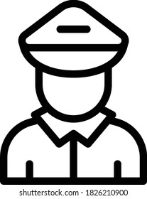 soldier vector thin line icon 