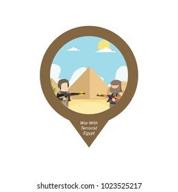 Soldier War With Terrorist Pin Map