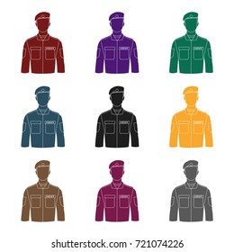 Soldier.Professions single icon in black style vector symbol stock illustration web.