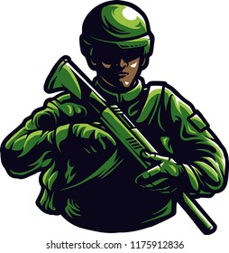 soldiers character mascot vector