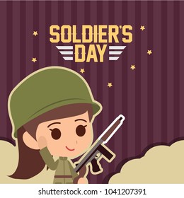 soldier's day illustration