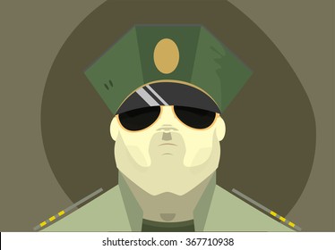 The soldier's face