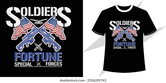 soldiers fortune special force  typography vector t-shirt design