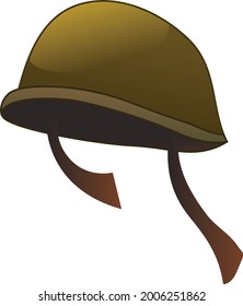 Soldier's hat vector art and illustration