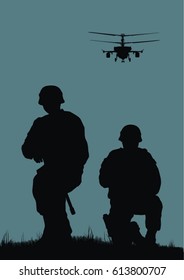 Soldiers on the performance of the combat mission.