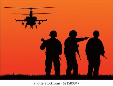 Soldiers on the performance of the combat mission.