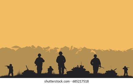 Soldiers on the performance of the combat mission.