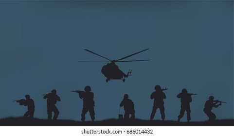 Soldiers on the performance of the combat mission.