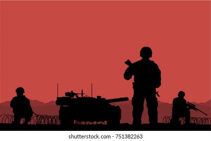 Soldiers on the performance of the combat mission.