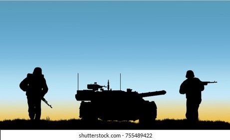 Soldiers on the performance of the combat mission.