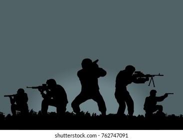 Soldiers on the performance of the combat mission.