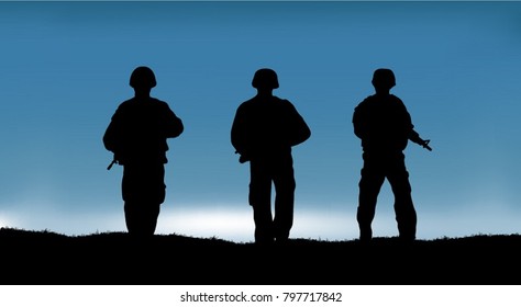 Soldiers on the performance of the combat mission.
