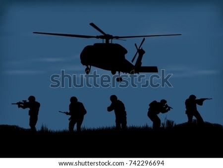 Soldiers on the performance of the combat mission.