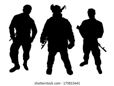 Soldiers silhouette