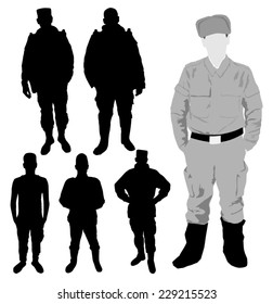 Soldiers silhouette