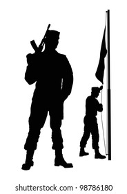 Soldiers silhouette