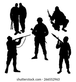 Soldiers Silhouettes Set