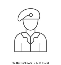 Soldiers thinline icon , vector, pixel perfect, illustrator file