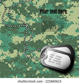 soldier's token for camouflage fabrics