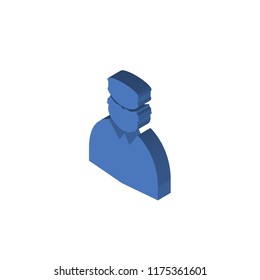 Soldiers and a weapon isometric left top view 3D icon