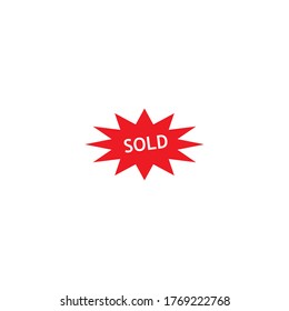 Sold,sold out vector icon template design 