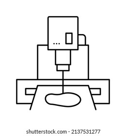 vector de icono de línea de la máquina de corte único. señal de la máquina de corte de lenguado. símbolo de contorno aislado ilustración negra