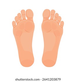 Sole of foot isolated on white background