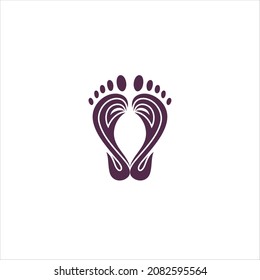 SOLE OF FOOT LOGO VECTOR TEMPLATE ABSTRACT