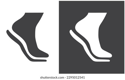 Sole on orthopedic insole, vector, icon.