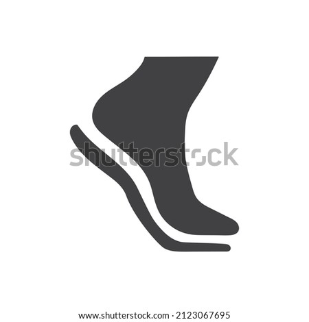 Sole on orthopedic insole, vector, icon.