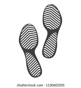Sole print illustration on white background. Vector art