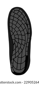 Ilustración vectorial de zapatos aislados en fondo blanco. Símbolo de calzado. 