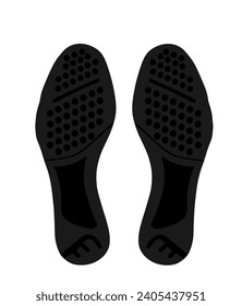 Sole shoes vector illustration isolated on white background. Footwear symbol. Elegant shoes shape silhouette.