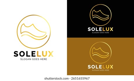 Logotipo de marca de sapato SoleLux Premium para empresas premium