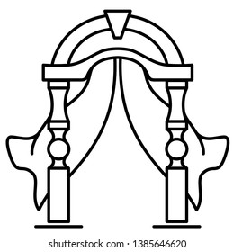 Solemn arch for wedding ceremonies