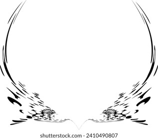 The solemn ascending frame of their points, peas, globules and their contours. Space for copying text. Vector.