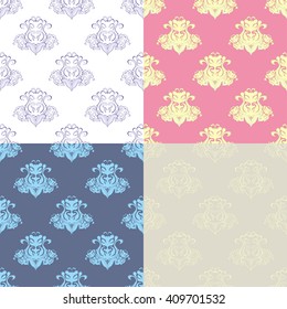 solemn black purple seamless pattern vector illustration
