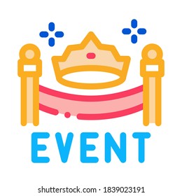 solemn presentation event icon vector. solemn presentation event sign. color symbol illustration